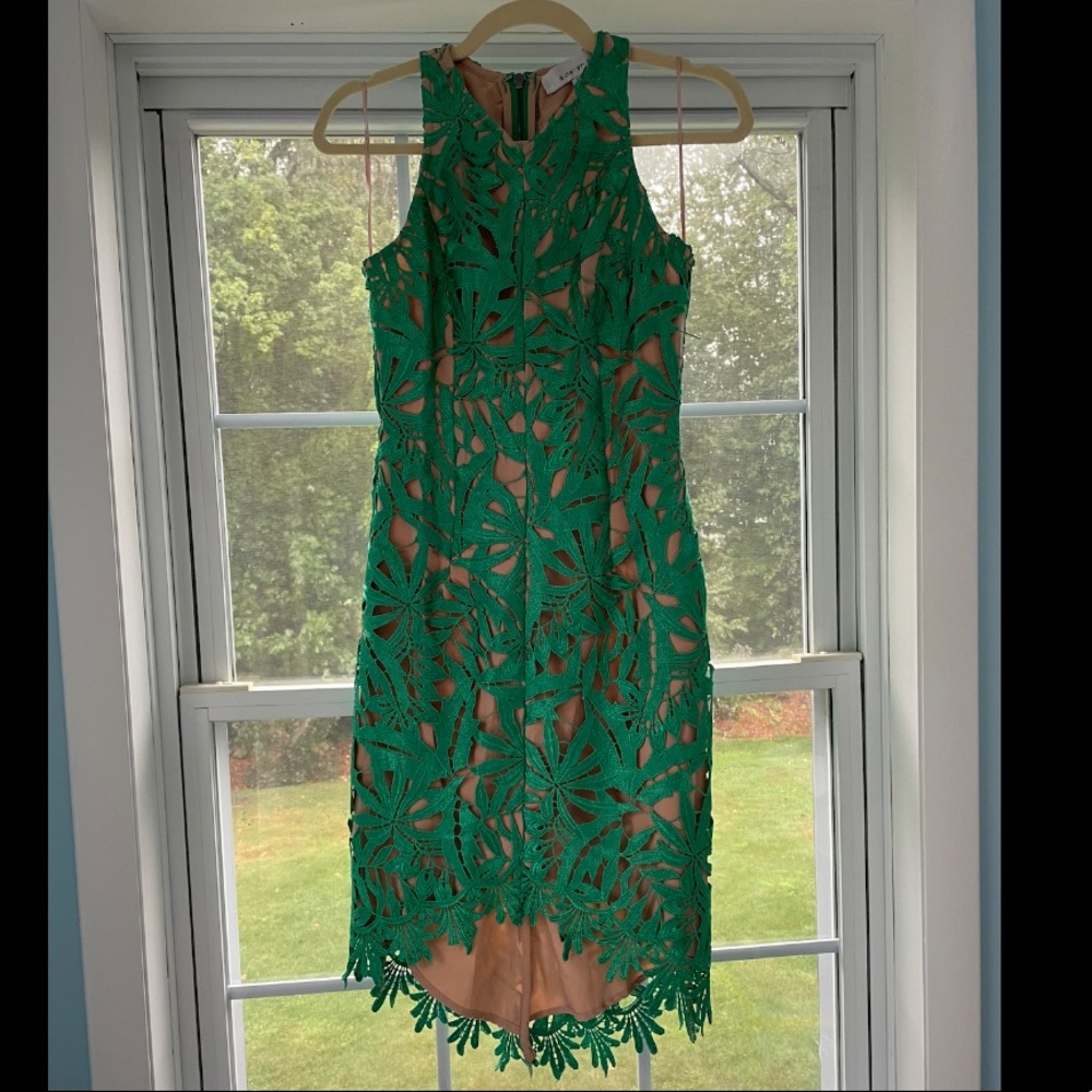 Adelyn Rae green lace dress